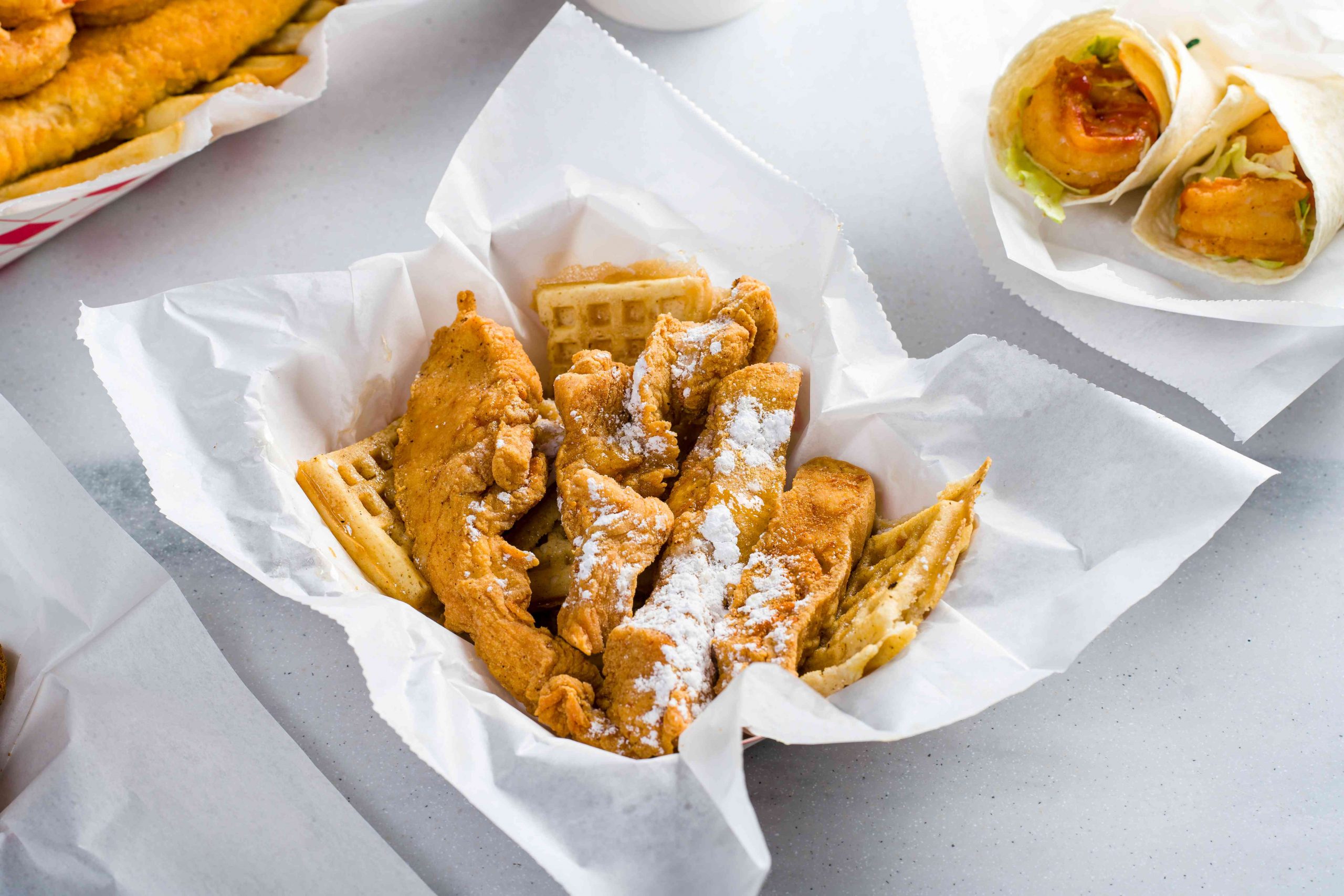 harlem seafood soul's chicken and waffles