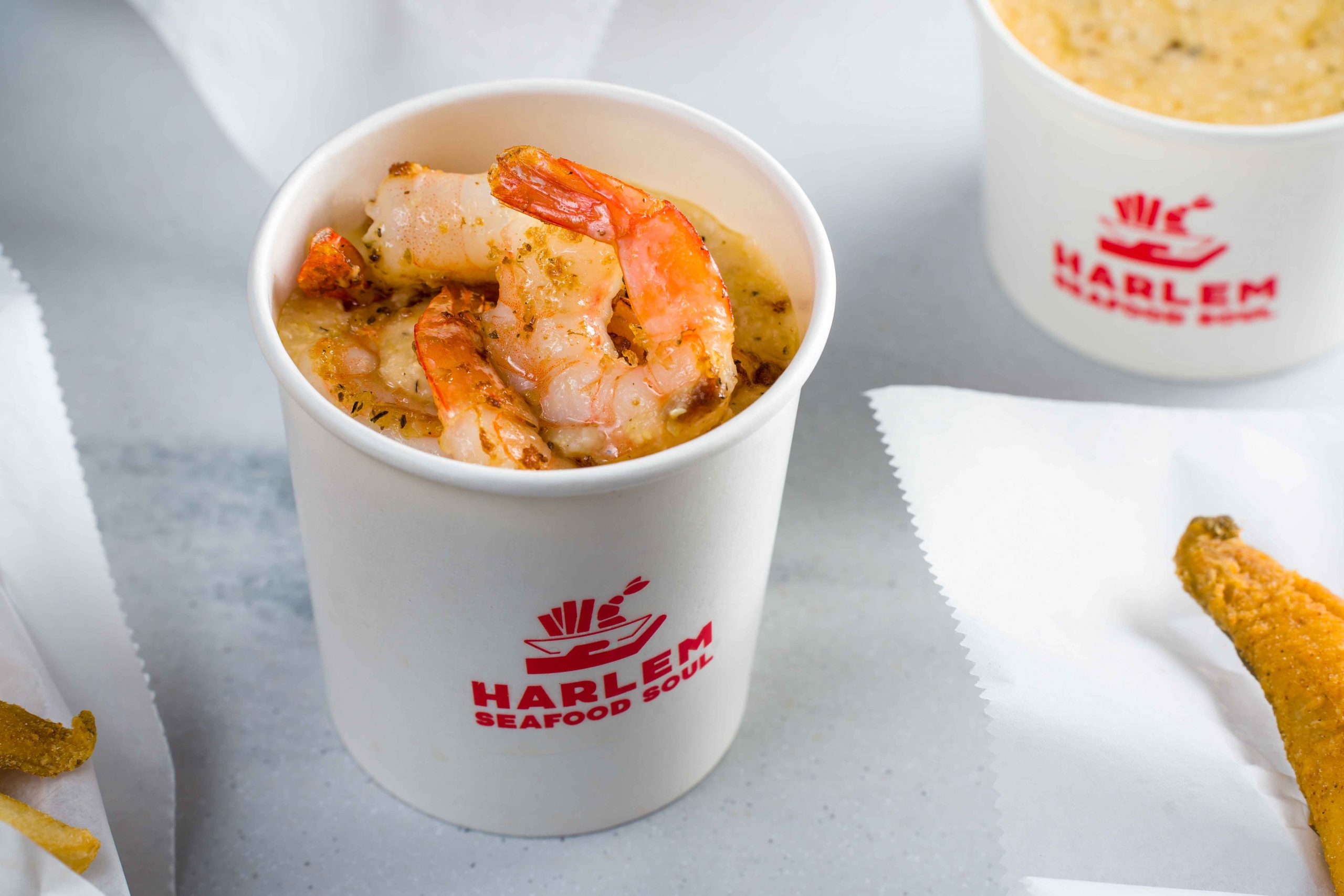 harlem seafood soul's shrimp and grits